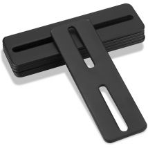 Ccykxa - Lot de 5 connecteurs plats ajustables, plaques de réparation plates avec fentes, attaches métalliques pour assemblage bois, plaque de