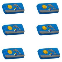 CCYKXA Lot de 6 boutons en caoutchouc souple en forme de dessin animé pour enfants filles garçons poignées d'armoires tiroirs pour chambre d'enfant