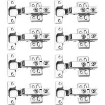 CCYKXA Lot de 8 charnières d'armoire de cuisine, de chambre à coucher, de salle à manger, de chambre à coucher, de salle à manger - Fermeture douce