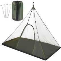 Moustiquaire de Camping 220 x 120 x 100 cm, Tente Moustiquaire avec Sac de Rangement, moustiquaire de Voyage Portable et Légère avec Porte à