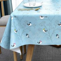 Nappe de Table Nappe de Table pvc Plastique Lavable à l'eau. Protecteur de Table rectangulaire imperméable pour Cuisine, Pique-Nique, extérieur,