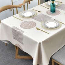 Nappe de Table Nappe de Table pvc Plastique Lavable à l'eau. Protecteur de Table rectangulaire imperméable pour Cuisine, Pique-Nique, extérieur,