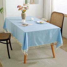 Nappe Rectangulaire Couleur Unie Tassel Nappe Rectangulaire Nappe De Coton Nappe Convient pour La Décoration De Cuisine à Domicile, Différentes