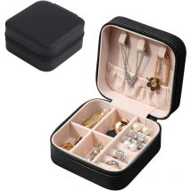 Ccykxa - Nior Boite a Bijoux Boîte à Bijoux pour Femme,Petite Organisateur de Bijoux de Voyage en Cuir PU,Organisateur de Boîte à Bijoux