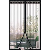 Noir, 120 220cm)Moustiquaire de Porte Magnétique Rideau de Porte Antimoustique avec Fermeture Aimantée Sans Perçage pour Porte de Balcon, porte Cave,