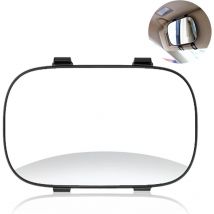 Noir, 17 x 11 cm) Miroir Voiture Miroir Cosmétique Voiture, Miroir pare Soleil Voiture, avec Film Antidéflagrant, pour Pare Soleils, Dossier Siège
