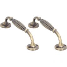 Poignées de Porte Intérieures, 2 Ensembles de Poignées de Porte en Bronze Antique, Poignées de Porte en Alliage d'aluminium pour Tiroir d'armoire de