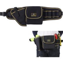 Professional Tool Belt, Waterproof Oxford, Adjustable Belt, Tool Storage Organizer with 1 Pocket, 1 Drill Pocket, 1 Hammer Hole, 4 Tool Holes - Ccykxa