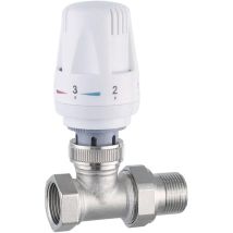 Ccykxa Qiumi Thermostatisches Heizkörperventil Aus Messing, 1/2", 3/4", 1", Gerade Ausführung, Dn15, Dn20, Dn25, Automatische Temperaturregelung, 