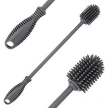 Qté1)Brosse de Nettoyage en Silicone avec biberon à Long Manche, 39 cm sans bpa, pour biberon, Flacon à Vide, Gourde, Vase, verrerie, Parfait pour