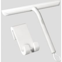 Ccykxa - Raclette Douche, Raclette de Douche Nettoyage Sans Traces Pour Porte en Verre,Raclette Salle de Bain avec Support-21cm Blanc,Raclette