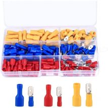 Grecquemyth - ccykxa (Red, Yellow, Blue, 150 Pieces) - Crimp Cable Connectors Set, Electrical Terminals Assortment, Insulated Crimp Terminals,