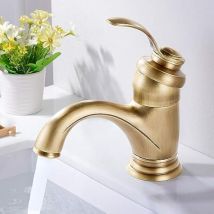 Ccykxa - Retro-Badezimmer-Wasserhahn, Einhebel-Waschtischmischer aus Messing, moderner Waschtisch-Wasserhahn mit verstellbarem Heiß- und Kaltwasser,