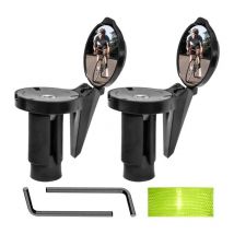 Retroviseur Velo 2 PièCes RéTroviseur VéLo Trotinette Electrique Retro Trottinette Guidon éLectrique Miroir Convexe Pour Guidon 360° RéGlable Haute