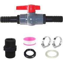 Ccykxa - Robinet à bille en PVC,Robinet à boisseau sphérique en PVC,Accessoire Piscine Hors Sol,pour la construction de piscines et de bassins