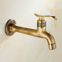 Robinet laiton Robinet Cuisine extérieure Jardin Taps Salle de bains Lave-linge Mop de luxe Antique décoratif Bibcock, CT003 - Ccykxa