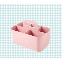 Ccykxa - Rosa Mehrzweck-Organizer, stapelbarer Aufbewahrungsbehälter aus Kunststoff mit Griff Reinigungs-Caddy, Bastel-Caddy, Büro-Caddy,