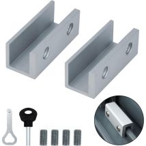 Securite Fenetre Enfant, 2 Pièces Serrure Porte Coulissante avec Clé, Bloque Fenetre, Bloc Porte Coulissante, pour Maison avec Enfants, Adaptée pour