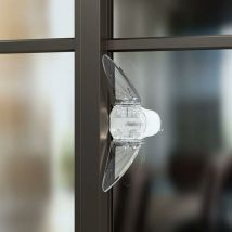 Serrures de fenêtre coulissantes transparentes, 3 pièces, serrures de sécurité pour portes coulissantes, fenêtres coulissantes et portes de