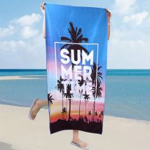 Ccykxa - Serviette de Plage en Microfibre Anti - Sable, Serviette de Plage, Couverture de Plage légère, compacte et à séchage Rapide - la Serviette