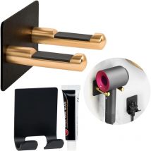 Support de sèche-cheveux pour Dyson, support mural universel, support mural de salle de bain en acier inoxydable pour Dyson, sèche-cheveux