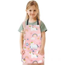 Tablier Enfant Garcon Fille, Réglable Tablier Cuisine Enfant avec Poche, Garçon Fille 3 Ans 4 Ans 5 Ans Pâtisserie Dessin Poterie Jardinage Peinture
