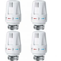 Ccykxa - Tête thermostatique de radiateur 4 pcs, tête de thermostat de radiateur trv M30 x 1,5, vanne thermostatique de radiateur, vannes de