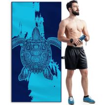 Toalla de playa de microfibra para mujer y hombre (xl, 200 x 90 cm), de secado rápido, grande, antiarena, ideal para playa, viajes, natación,
