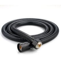 Ccykxa - Tuyau de douche flexible en acier inoxydable 1 pièce 1,5 m, raccords en laiton, tuyau de pommeau de douche anti-torsion, tuyau de douche