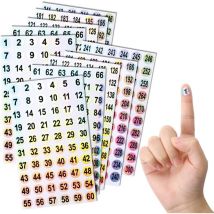 A 1 à 300 chiffres autocollants réfléchissants - 10 feuilles d'autocollants laser - 600 étiquettes autocollantes étanches - Numéro de four pour tri,