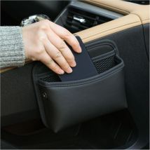 A 1 pcs Organisateur de poche latérale en cuir synthétique pour voiture - Support universel pour téléphone portable - Pour siège de voiture