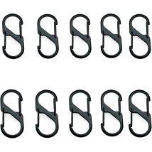 CCYKXAA 10 pcs Mousqueton Clips Mousquetons en Forme de Double Mousqueton D'ouverture en Métal Mousqueton