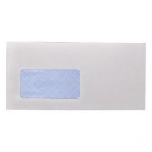 A 100 enveloppes blanches avec fenêtre à droite dl 110 x 220 mm 80g enveloppes d'affaires à fenêtre enveloppes à lettres enveloppes longues blanches