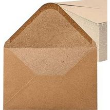 A (100 pièces) papier kraft ancien/sans fenêtre - 1602 x 120 mm, enveloppes, fermer - Ccykxa