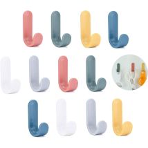 A 12 pièces de crochet porte-serviettes, crochet de salle de bain porte-serviettes de salle de bain cuisine bureau porte-manteau enfants, crochet