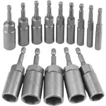 Ccykxa - a 14 Pièces Approfondir Douille Visseuse a Choc Kit6-19mm Embout Visseuse pour Douille, Adaptateur Hexagonal jeu de Douille pour Visseuse,