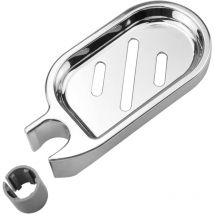 A (16.6×6×2 cm)Porte Savon pour Barre ​de Douche 22mm, Porte-Savon Douche en abs Plastique, Support de Savon de Douche - Ccykxa