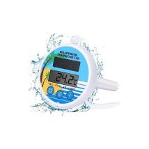A 2 Pcs Digital Solar Pool Thermometer for Swimming Pool, Spa, Hot Tub - Ccykxa