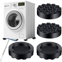 A 4 Pièces Tapis Anti Vibration Machine a Laver, Anti Vibration Forte Adsorption, Tapis Machine à Laver Anti Vibration pour Machine à Laver et Sèche