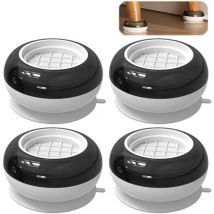 A 4 Pièces Tapis Anti Vibration Machine a Laver, Support Machine a Laver en Caoutchouc Anti-Vibration, Universal Amortisseurs de Vibrations pour