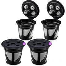 A (5.2×4.5×3.4cm) (lot de 4) Capsules réutilisables pour cafetières k Supreme et k Superme PlusNoir - Ccykxa