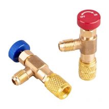 Ccykxa - a (6.8×1.1×1.1cm) Lot de 2 Réfrigérant Valve de Sécurité R410 R22,Vanne de Débit de Climatisation,pour Adaptateurs Raccords R22/ R410