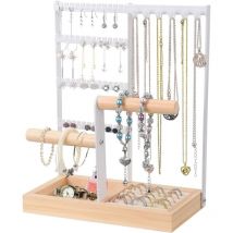 Ccykxa - a arbre à bijoux à 4 niveaux, support pour montre et boucles d'oreilles, rangement pour bagues, boucles d'oreilles, bracelets, montres et