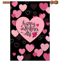 A Drapeau de la Saint-Valentin, drapeau double face pour la Saint-Valentin, drapeau de jardin, 3045cm, drapeaux de maison de Saint-Valentin pour