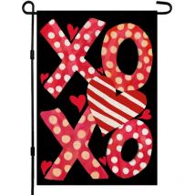 A Drapeau de Saint-Valentin, drapeau double face de la Saint-Valentin, combinaison d'amour, drapeau de maison de Saint-Valentin 71 x 101 cm pour