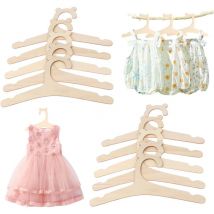 Ccykxa - a Lot de 10 cintres en bois pour bébé et enfant - Cintres antidérapants - Cintres pour vêtements de bébé - Cintres pour vêtements de bébé