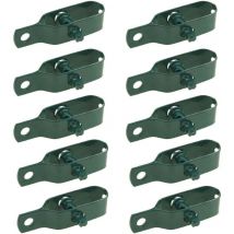 Ccykxa - a Lot de 10 tendeurs de fil de clôture électrique en acier au carbone pour bétail, bétail, chevaux, ferme, jardin, câble à cliquet, 96 mm