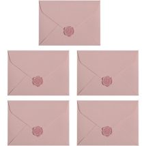 A Lot de 5 enveloppes simples en papier tendance pour cartes de vœux, invitations de fête - Ccykxa