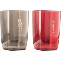 CCYKXAA (Noir + Rouge)2 Pièces Tasse en Plastique Réutilisable Gobelet à Brosse à Dents en Plastique Gobelet Dentifrice Plastique Gobelet Incassable