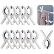 A Pinces à Serviettes de Bain 12 pièces, Grandes Pinces à Serviettes, Pince Serviette Plage,Pince à Linge,utilisées pour Le Linge Quotidien, Les